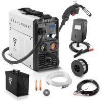 STAHLWERK MIG MAG 160 M IGBT welder Full-synergic 5 in 1 combination unit with real 160 Ampere / flux cored wire, MIG MAG, ARC MMA, Lift TIG