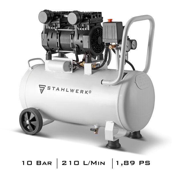 STAHLWERK compressed air whisper compressor ST 310 Pro pressure output 10 bar