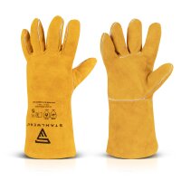 Protective leather welding gloves thick