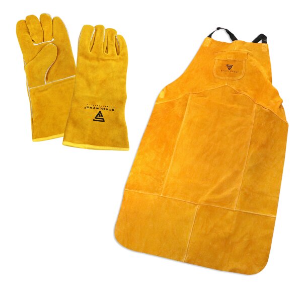 Welding Protective Clothing Set welding gloves thick + apron