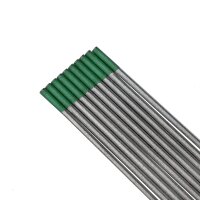 Tungsten electrodes 2.4 mm x 175 mm 100 % Tungsten (WP) Green 10 pieces