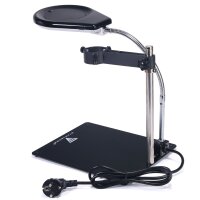 STAHLWERK DML 90-ST LED table lamp with magnifying glass and hot air piston holder