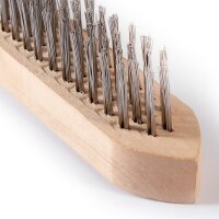 STAHLWERK stainless steel wire brush with 4 rows