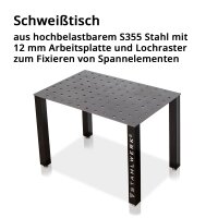 STAHLWERK welding table set, assembly table with D22 hole...